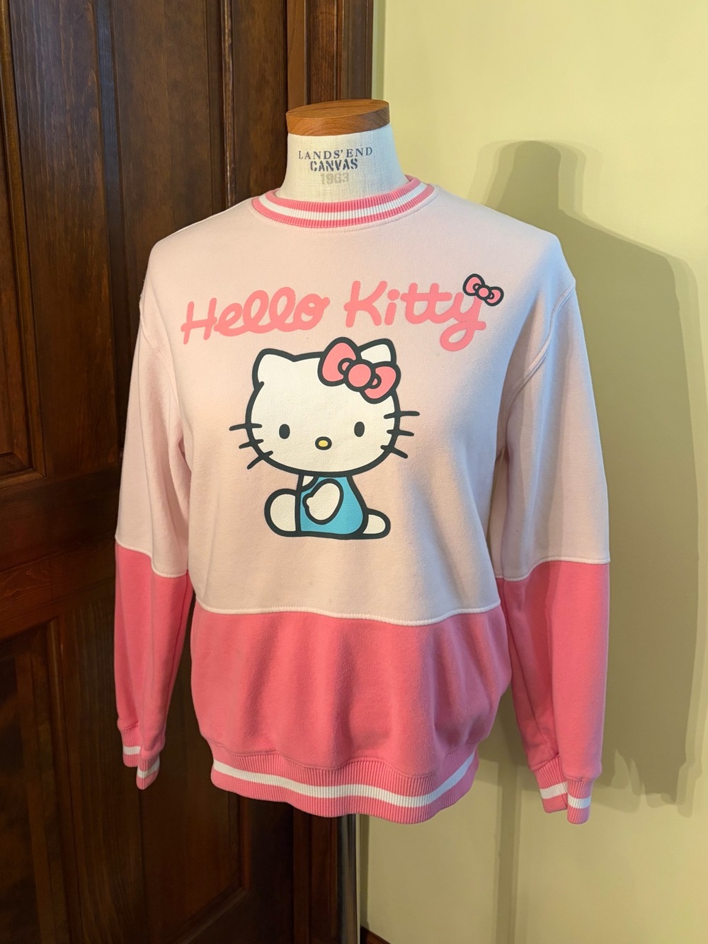 Hello Kitty Sanrio Pink Colorblock Sweatshirt